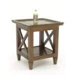 MD8551 Sofa Corner Table, Compact, real wood corner table with Palatino design
