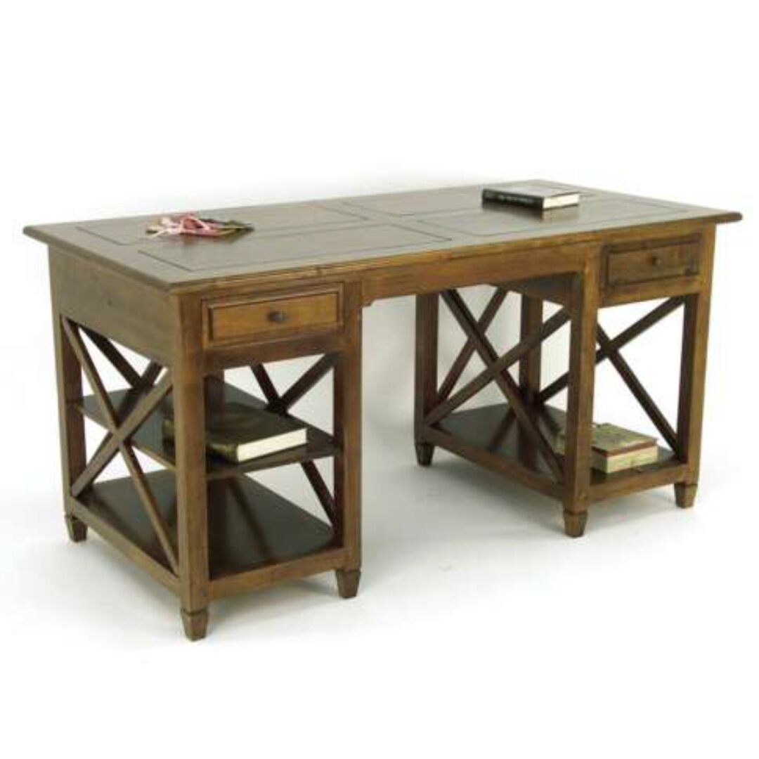 MD8552 Executive Desk, Real Wood Executive Desk with 2 Drawers