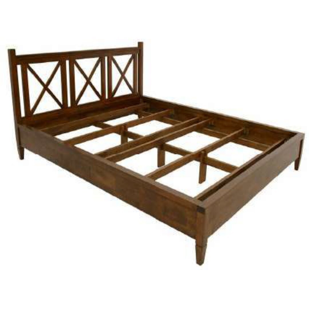 MD8561KF Queen Size Bed, 5-foot Real Wood Bed