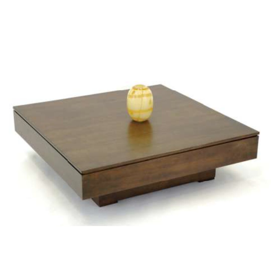 MD8578 Low Table, Large square real wood coffee table, Hongkong design, 100 cm