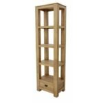 MD8581 Column Cabinet, Tall cabinet with solid wood doors, Hongkong design, for discreet storage