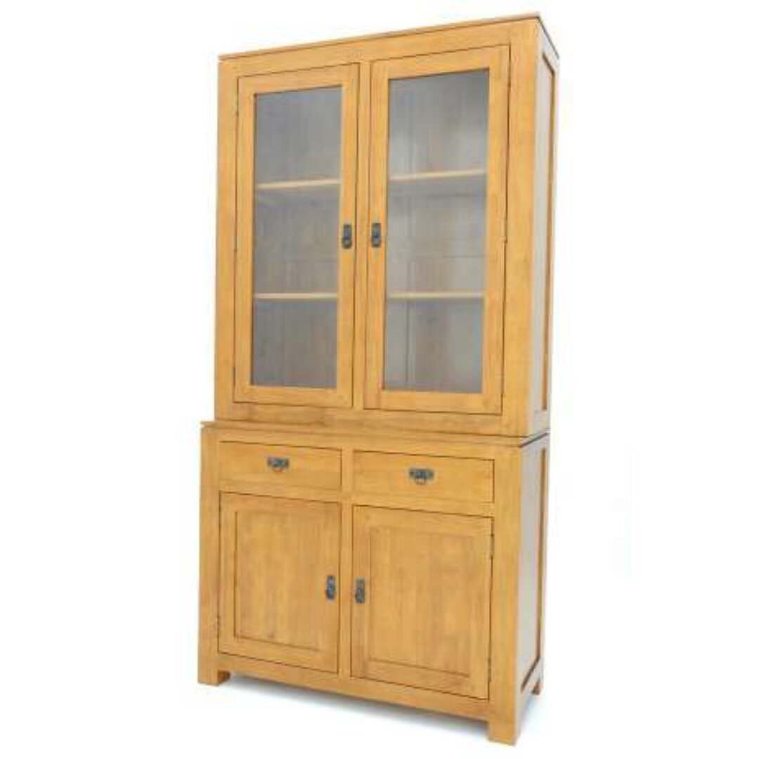 MD8585 Dresser Cabinet, Two-piece solid wood display and storage cabinet with 4 doors, Hongkong design