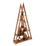 MD8599 Bookshelf, Solid wood triangular shelf, 190 cm high
