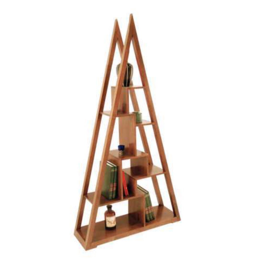 MD8599 Bookshelf, Solid wood triangular shelf, 190 cm high