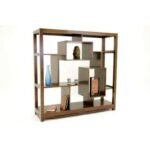 MD8602 Bookshelf, Low, solid wood bookshelf, 130 cm wide, modern design