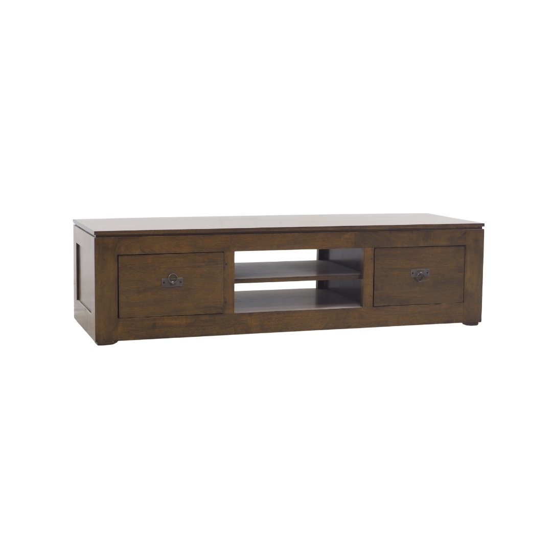 MD8603 TV Cabinet, Solid wood TV stand with 2 drawers, 150 cm