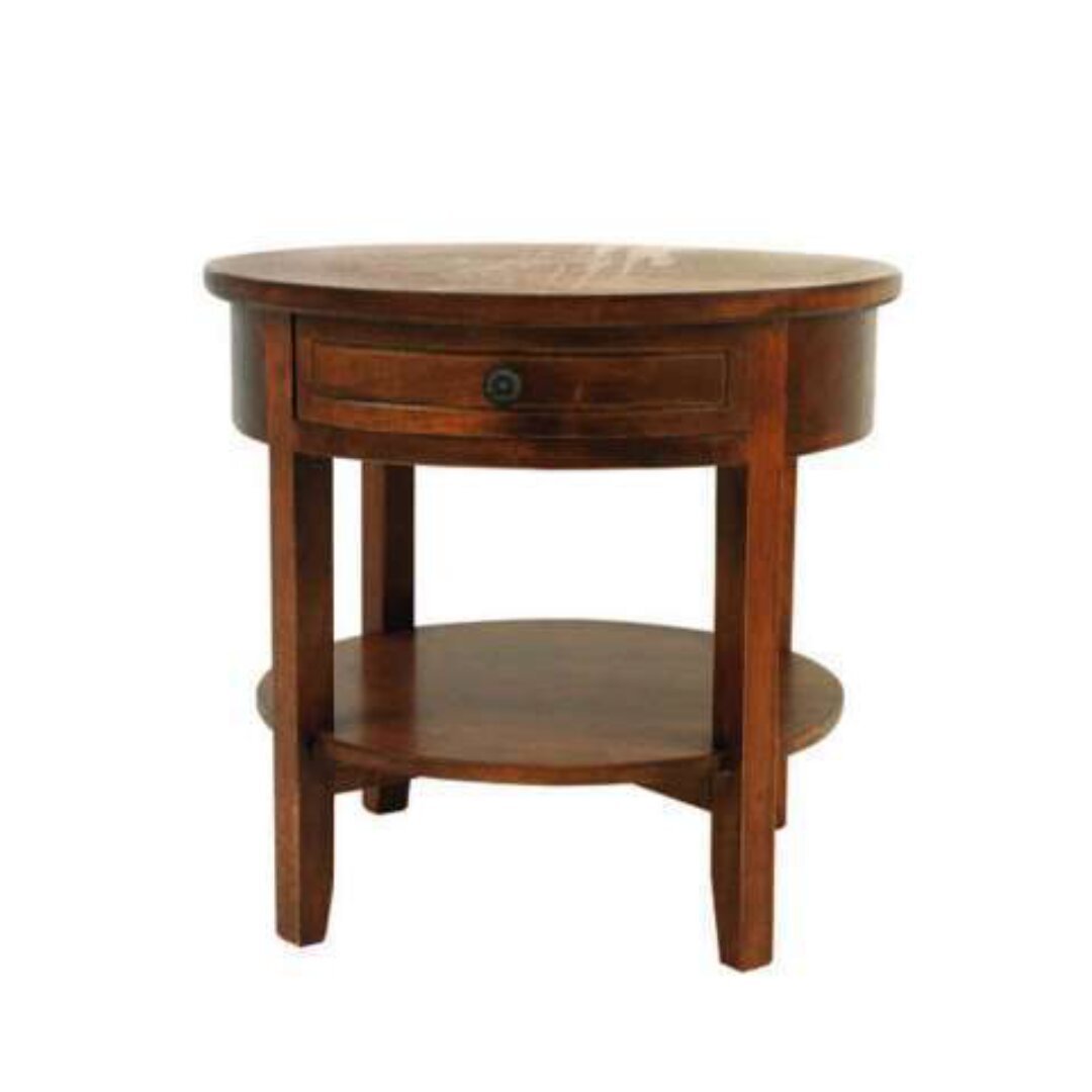 MD8604 Side Table, Solid wood side table with 1 door and 1 drawer