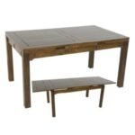 MD8608KD Dining Table, Solid wood dining table for 4-6 people, 150 cm