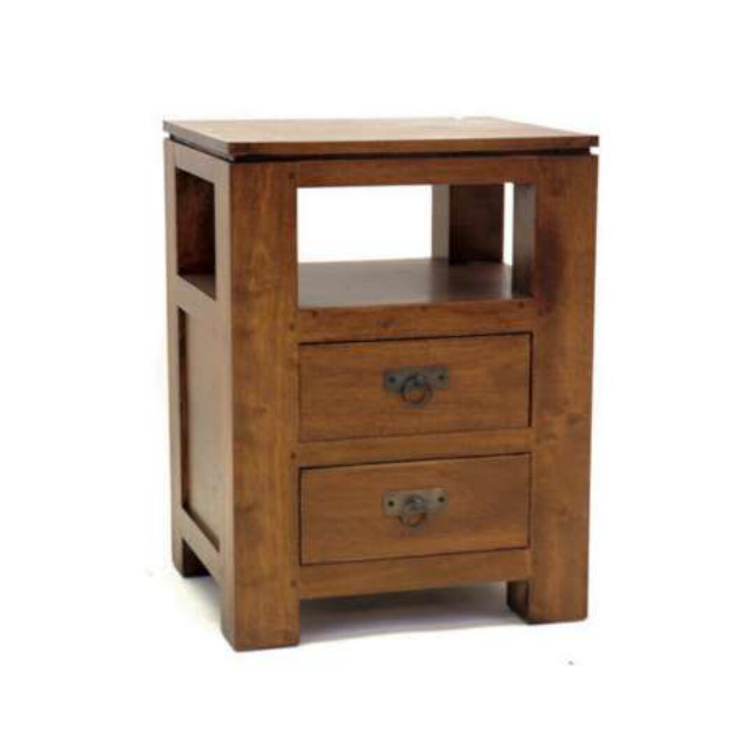 MD8619 Bedside Table, Solid wood bedside table with 1 drawer, simple and elegant design