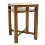MD8629 Square Bar Table, A tall, solid wood bar table with a modern design