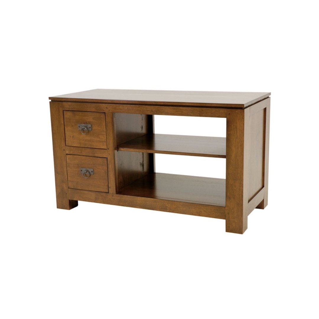 MD8634 TV Cabinet 2 Drawers, Compact, solid wood TV stand with 2 drawers