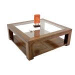 MD8639 Large Square Coffee Table, Solid wood square coffee table