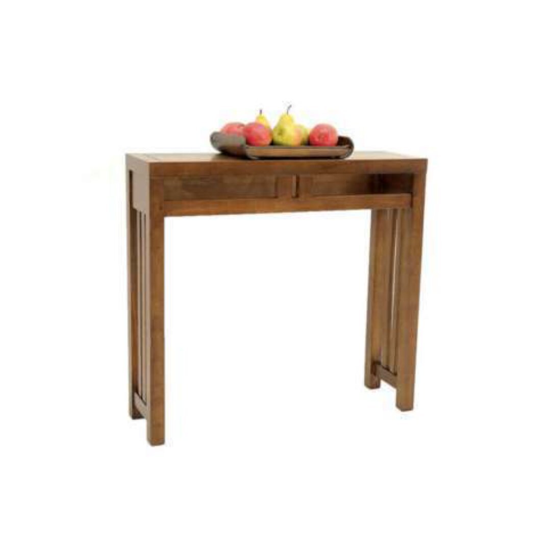 MD8642 Console Table, Solid wood console table, tall with steel legs, slim design (25 cm deep)