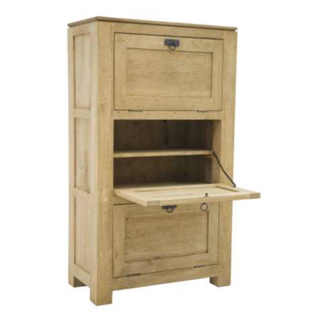 MD8646 Shoe Cabinet 3 Doors, Tall, solid wood shoe cabinet with 3 doors