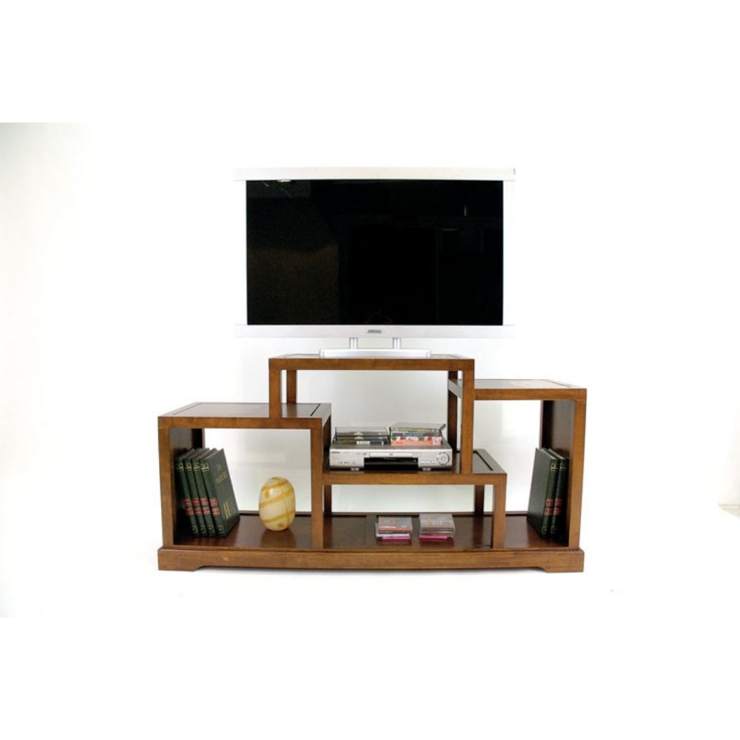 MD8648 Double-Sided TV Shelf, Solid wood TV stand, usable on two sides, modern design