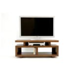 MD8657 TV Cabinet, Solid wood TV cabinet with 2 drawers, modern and airy design