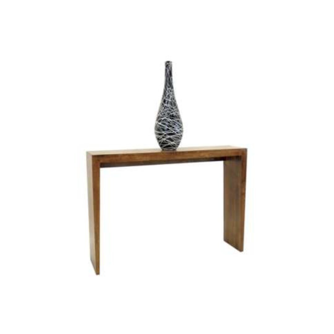 MD8659 Console Table, A narrow, solid wood console table with a modern, minimalist design