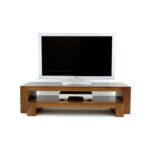MD8660 TV Cabinet, Two-part solid wood TV cabinet with modern design and adjustable functions