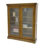 MD8667 CD/Book Cabinet, Solid wood CD and book cabinet with 2 doors
