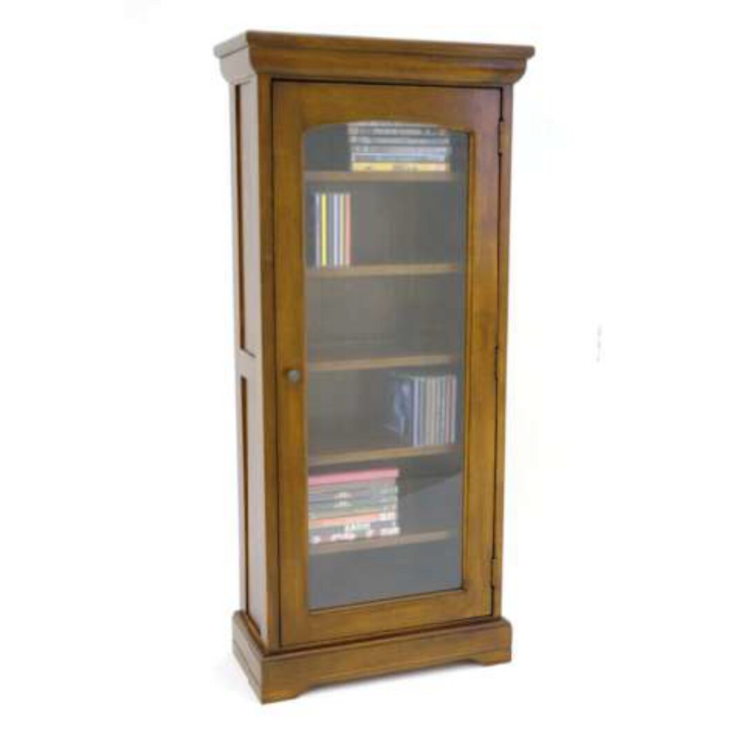 MD8668 CD Cabinet, A slim and compact solid wood CD cabinet with one door