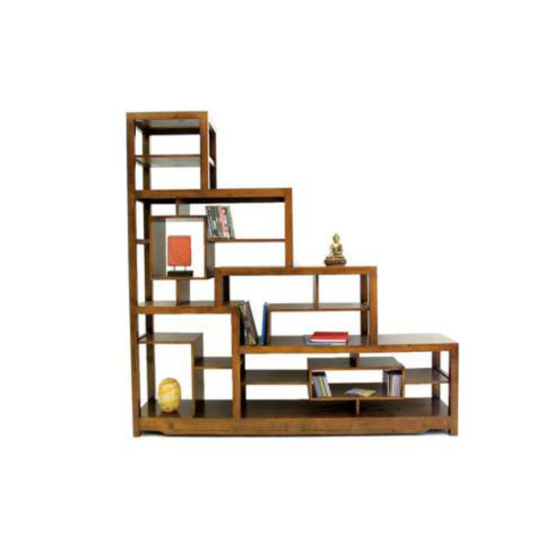 MD8672 Shelf Stairs Destructured, Large, destructured, solid wood shelf