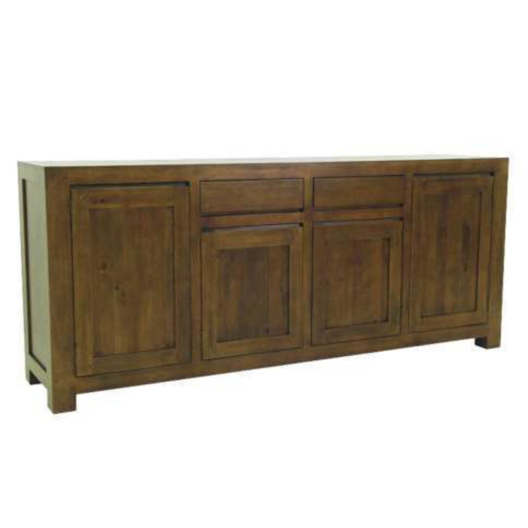MD8689 Wooden Sideboard with 4 Doors & 2 Drawers, Solid wood sideboard with 4 doors and 2 drawers