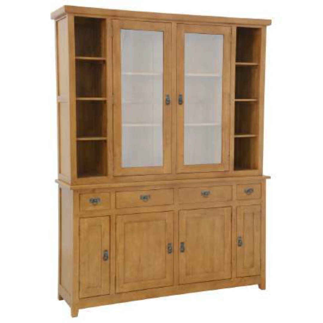 MD8693 Large Wooden Cabinet / Bookshelf, Large, two-piece solid wood display cabinet with 6 doors and 4 drawers