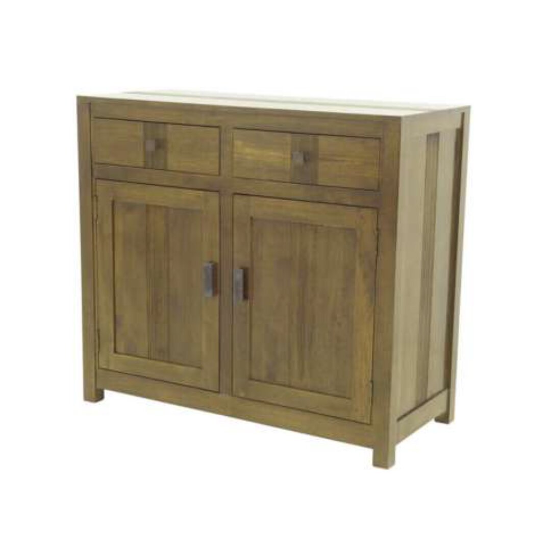 Cupboard 2 Doors 2 Drawers MD8715, Solid Wood Storage Cabinet