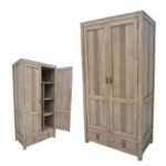 Wardrobe with 2 doors and 2 drawers MD8724, Solid wood wardrobe