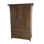 Wardrobe 2 Doors 6 Drawers MD8728, Solid Wood Wardrobe