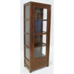 Glass Case 1 Door 1 Drawer MD8730-1, Solid Wood Glass Display Case