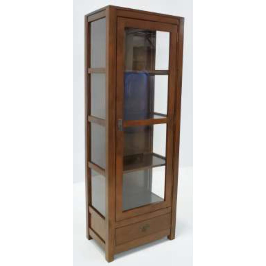 Glass Case 1 Door 1 Drawer MD8730-1, Solid Wood Glass Display Case