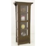 Glass Case 1 Door 1 Drawer MD8734, Solid Wood Glass Display Case
