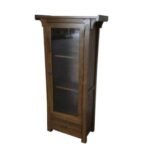 MD8739 Glass Display Cabinet, Shanchai style solid wood display cabinet with glass door and 1 drawer