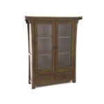 MD8740 Glass Display Cabinet, Shanchai style solid wood display cabinet with 2 doors and 2 drawers