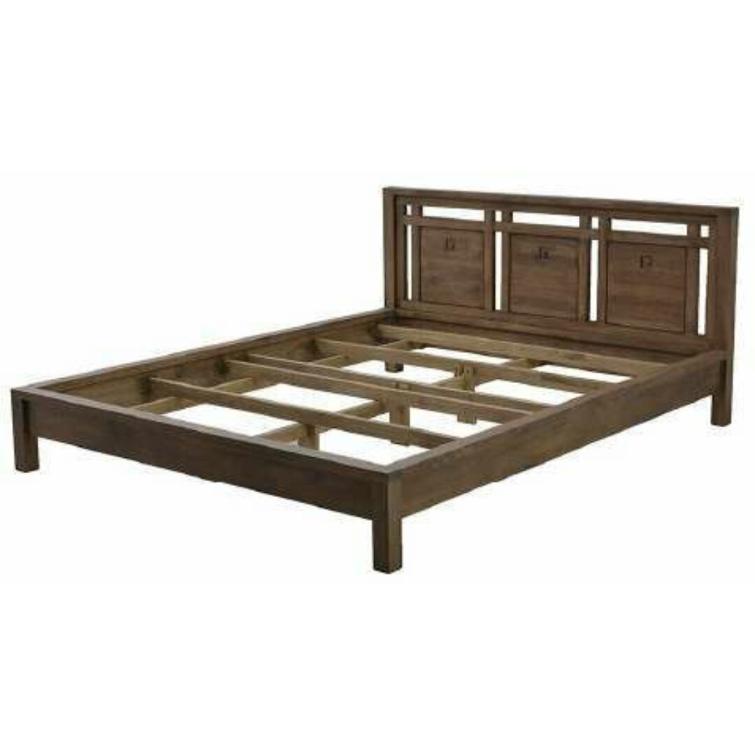 MD8741KF Wooden Bed Frame, 6-foot solid wood bed, Tahoma design