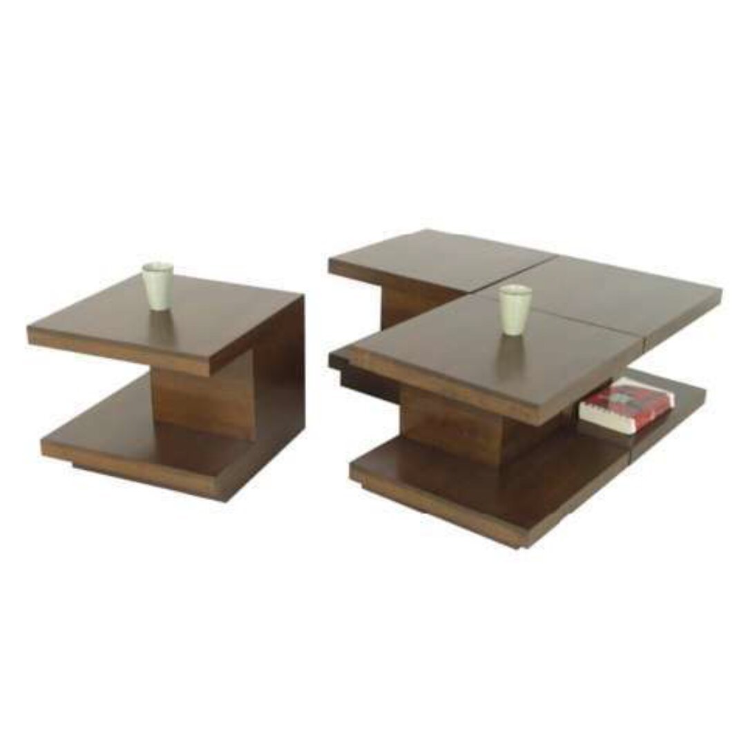 MD8748 Low Table (4 Parts), Modern design solid wood coffee table, assembled from 4 pieces