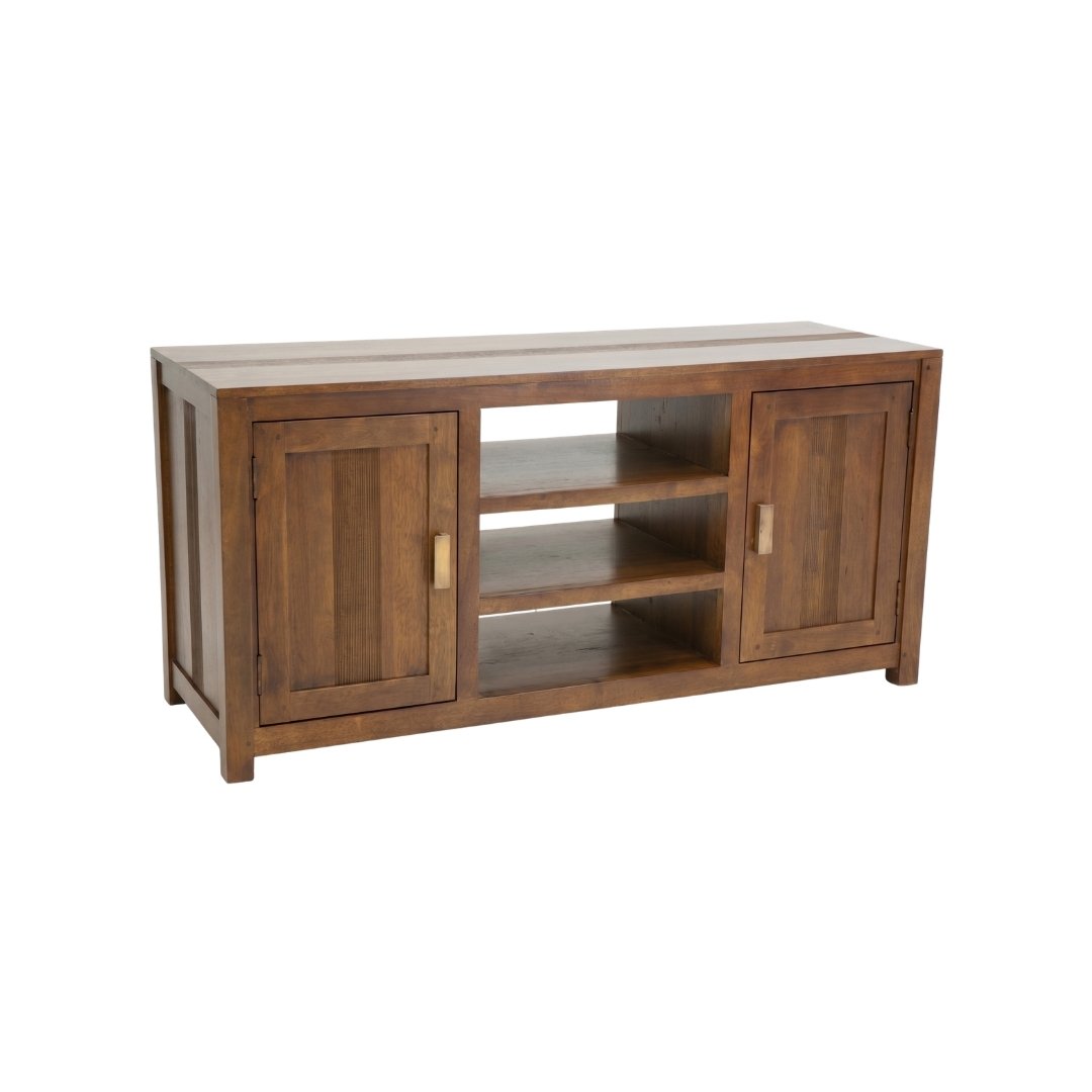 MD8767 TV Furniture, Solid wood TV display cabinet with two doors, classic design