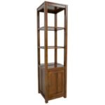 MD8768 Column 1 Door Tall display cabinet made of solid wood with 1 door