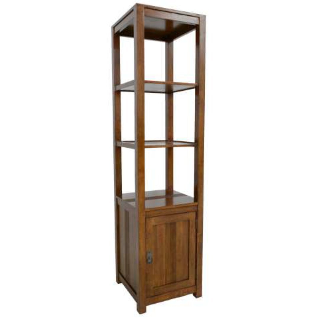 MD8768 Column 1 Door Tall display cabinet made of solid wood with 1 door