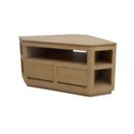 MD8774 TV Corner, Solid wood corner TV stand with 2 drawers