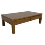 MD8778 Low Table, Solid Wood Coffee Table with 4 Drawers, Scandinavian Design (115 cm)