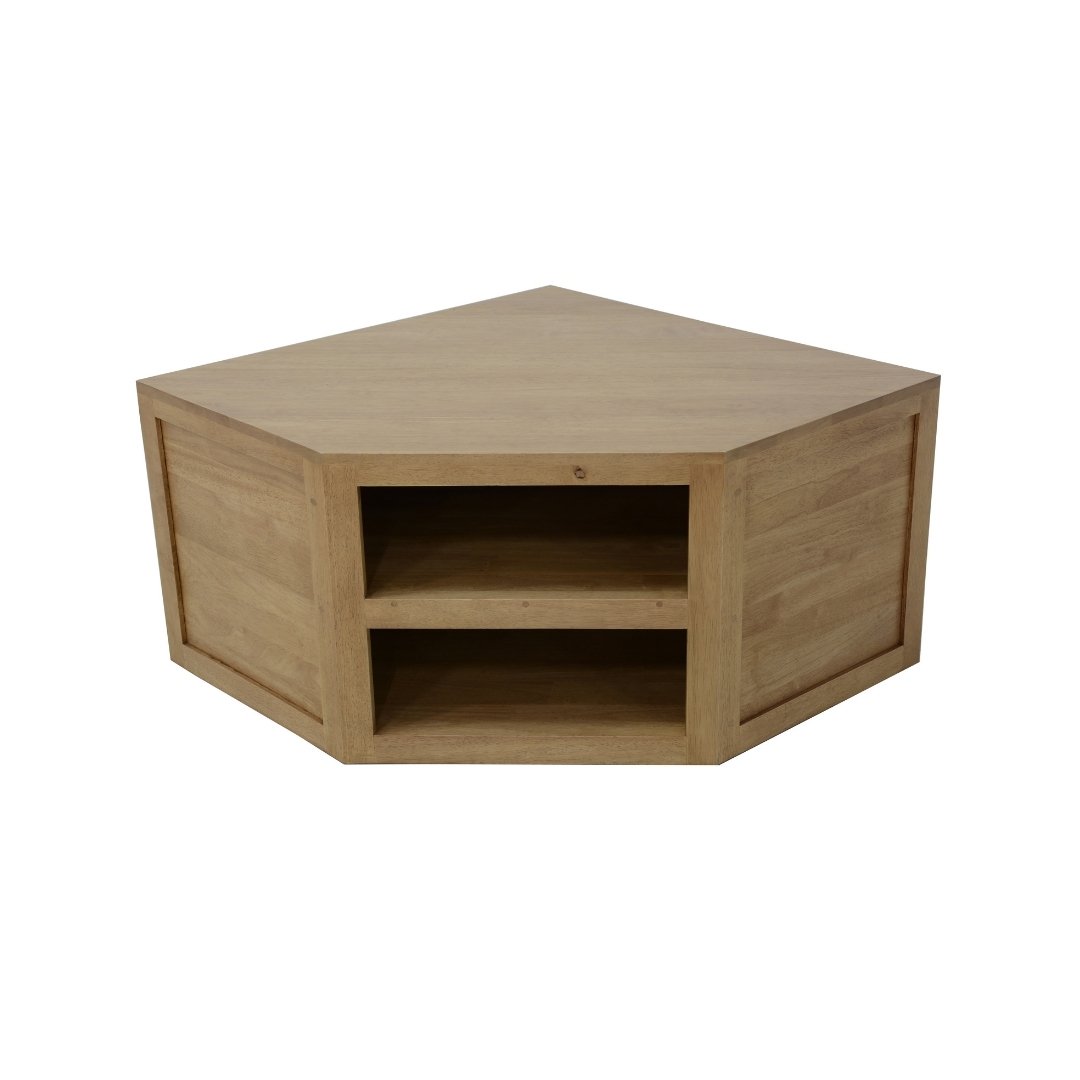 MD8779 Corner TV Cabinet, Solid wood corner TV stand with Scandinavian design