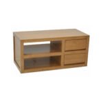 MD8780 TV Cabinet, Solid wood TV stand with 2 drawers, Scandinavian design