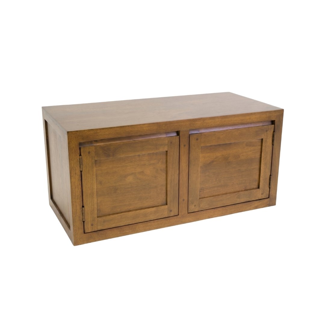 MD8781 TV Cabinet, Solid wood TV stand with 2 doors, Scandinavian design