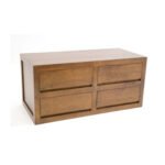 MD8782 TV Cabinet, Solid wood TV stand with 4 drawers, Scandinavian design