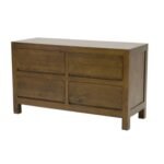 MD8784 Chest of Drawers, 4-drawer solid wood chest (wide front) with Scandinavian design