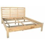 MD8804QF Bed Frame, Modern design solid wood bed frame for 140 cm mattress
