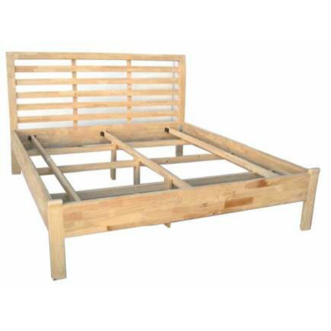MD8804QF Bed Frame, Modern design solid wood bed frame for 140 cm mattress