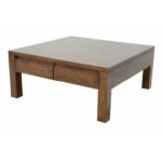 MD8806 Low Table, Solid wood coffee table with 4 drawers, Scandinavian design